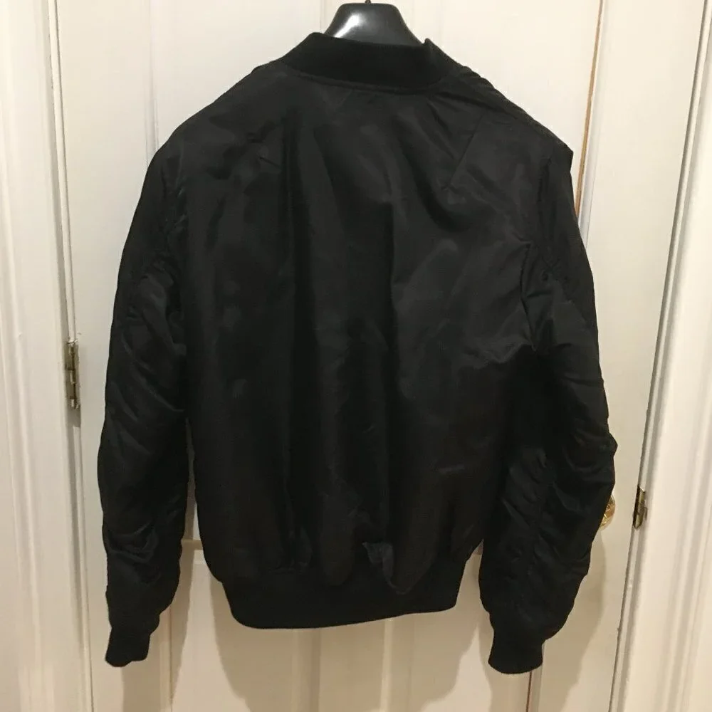Alpha Industries Style Black Bomber Jacket Size Small